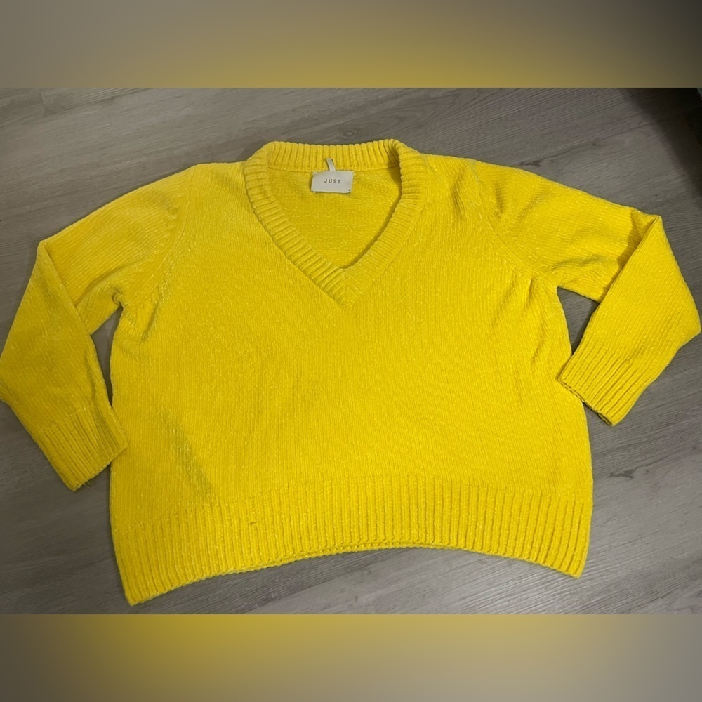 JUST Velvet V Neck Sweater